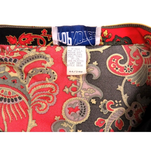 NWOT Vintage 90s Baroque Royalty Black Gold Red Wrap Jacket 24W Made USA - Picture 6 of 7